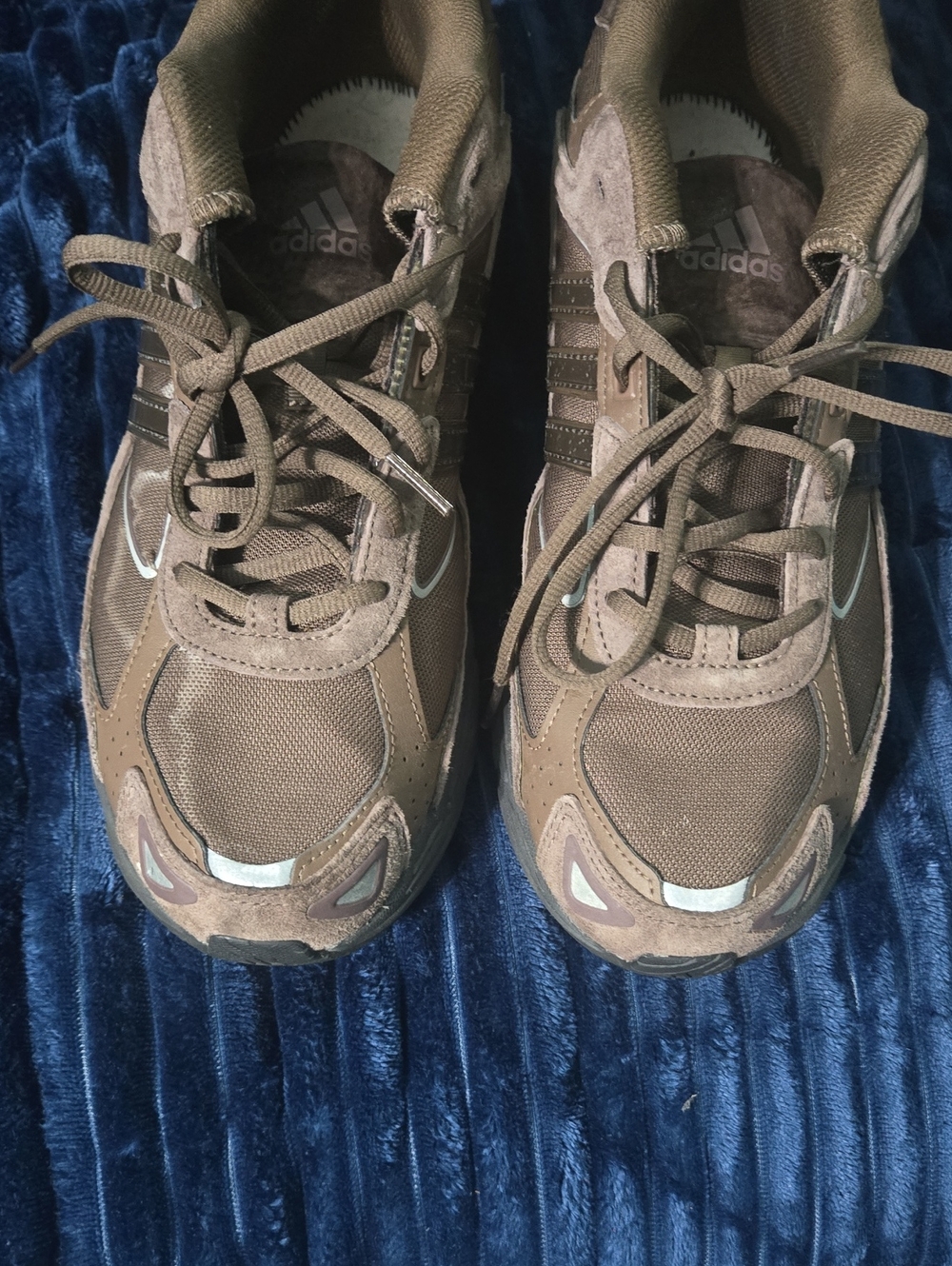 adidas Mens Brown Mesh & Suede Sneakers